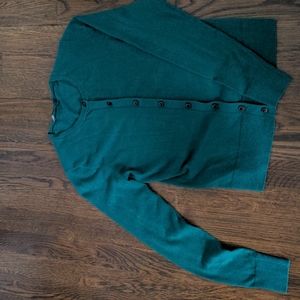 Green Cardigan Sweater